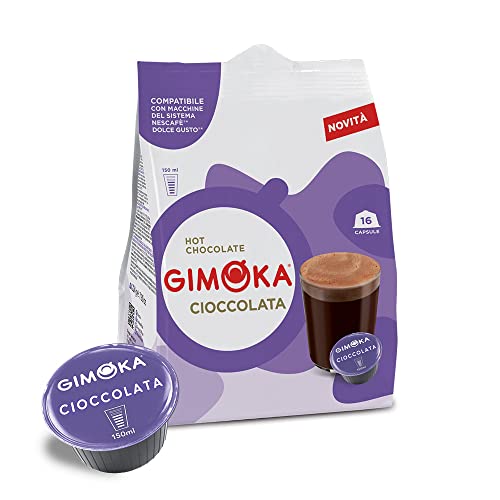 Gimoka - Kompatibel Für Nescafè - Dolce Gusto - 64 Kapsel - Geschmack SCHOKOLADE - Made In Italy - 4 Packungen Zu 16 Kapseln von Gimoka