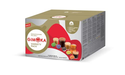 Gimoka - Kompatibel Für Nescafè - Dolce Gusto - 96 Kapsel - Geschmack SORTIMENT LÖSLICH - Made In Italy - 6 Packungen Zu 16 Kapseln von Gimoka