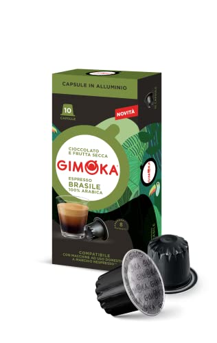 Gimoka - Kompatibel Für Nespresso - Aluminiumkapseln - 100 Kapsel - Geschmack BRASILE - Intensität 8 - Made In Italy von Gimoka
