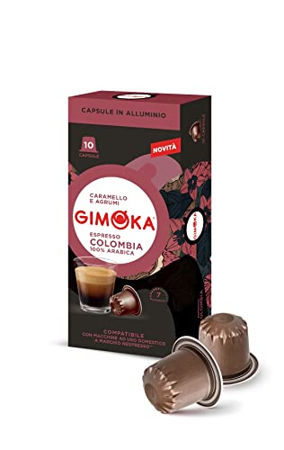 Gimoka - Kompatibel Für Nespresso - Aluminiumkapseln - 100 Kapsel - Geschmack COLOMBIA - Intensität 7 - Made In Italy von Gimoka
