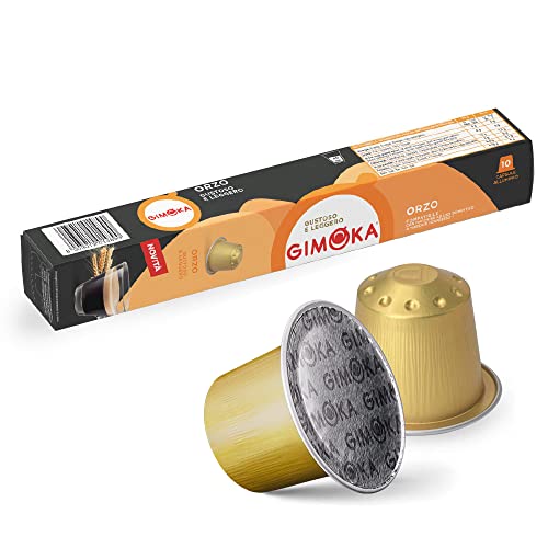 Gimoka Kaffeekapseln, Geschmack GERSTE - 100 Kapsel aus Aluminium - Kompatibel mit Nespresso* Haushalts-Espressomaschinen - 100 Stück (10 x 10 Getränke) - Hergestellt in Italien von Gimoka