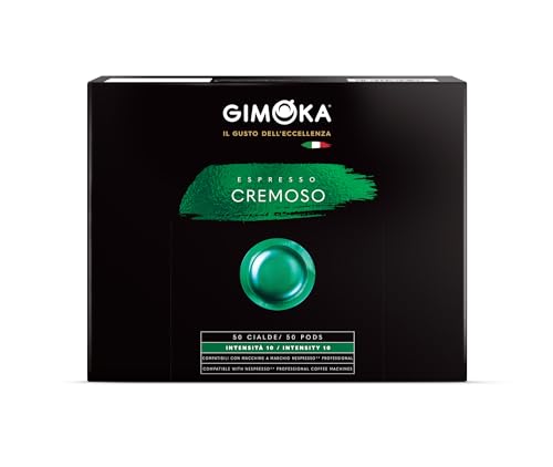 Gimoka Kaffeekapseln Espresso Cremoso, Intensität 10-50 Kaffeepads - Kompatibel mit Nespresso* Professional Maschine Zenius und Gemini - Hergestellt in Italien von Gimoka
