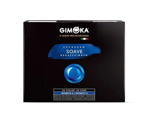Gimoka - Kompatibel Für Nespresso Professional Zenius Et Gemini - 50 Kapsel - Geschmack SOAVE ENTKOFFEINIERT - Intensität 8 - Made In Italy von Gimoka