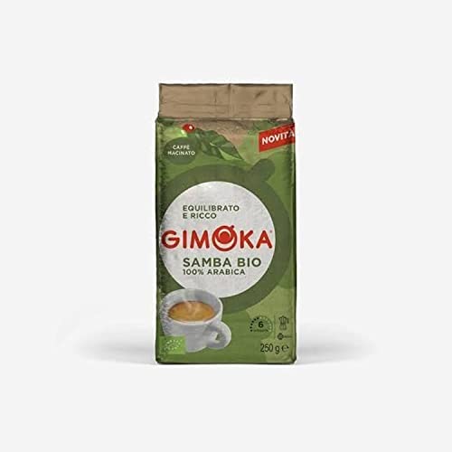 Gimoka gemahlener Bio - Samba - Kaffee – 100% Arabica – (Packung mit 250 Gramm) – geeignet für Moka – Intensität 6 von Gimoka