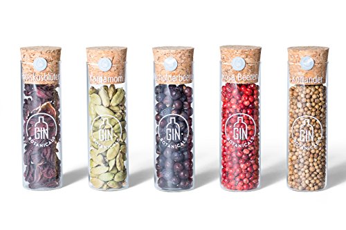 Gin Botanicals Basic Set | 5 hochwertige Gin Tonic Gewürze Box inkl. Rezeptbuch | Geschenkset für Männer und Frauen Gin Botanicals Basic Set | 5 hochwertige Gin Tonic Gewürze Box inkl. Rezeptbuch | Geschenkset für Männer und Frauen von Gin Botanicals