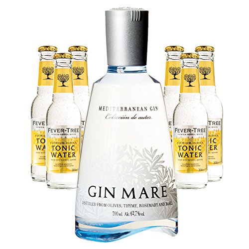 Gin Mare (1 x 0.7 l) mit Fever Tree Indian Tonic Water (6 x 0.2 l) von Gin Mare/Fever-Tree Ltd.