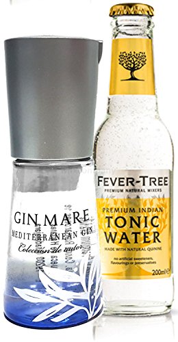 Gin Tonic Probierset - Gin Mare Mediterranean Gin 10cl (42,7% Vol) + Fever-Tree Tonic Water 200ml inkl. Pfand MEHRWEG von Gin Mare-Gin Mare