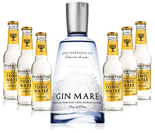 Gin Tonic Set - Gin Mare 0,7l 700ml (42,7% Vol) + 6x Fever Tree Tonic Water 200ml inkl. Pfand MEHRWEG von Gin Mare-Gin Mare