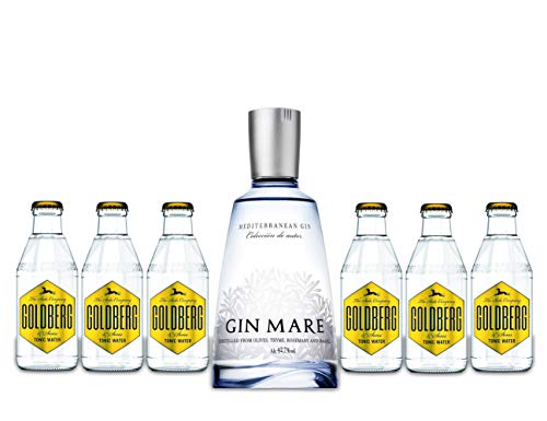 Gin Mare Gin Tonic Set - Gin Mare Gin 0,7l 700ml (42,7% Vol) + 6 Goldberg Tonic Water 200ml - Inkl. Pfand MEHRWEG von Goldberg-Goldberg