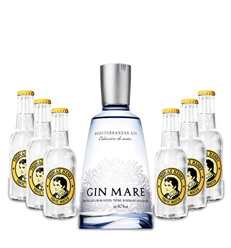 Gin Mare Gin Tonic Set - Gin Mare Gin 700ml (42,7% Vol) + 6 Thomas Henry Tonic Water 200ml von Gin Mare