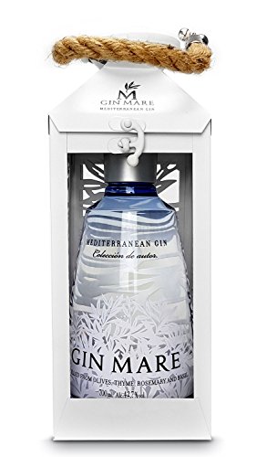 1x Gin Mare Mediterranean Gin 0,7l 700ml (42,7% Vol) + Gin Mare Laterne -[Enthält Sulfite] - Verkaufsvolumen: 750 Milliliter von Gin Mare