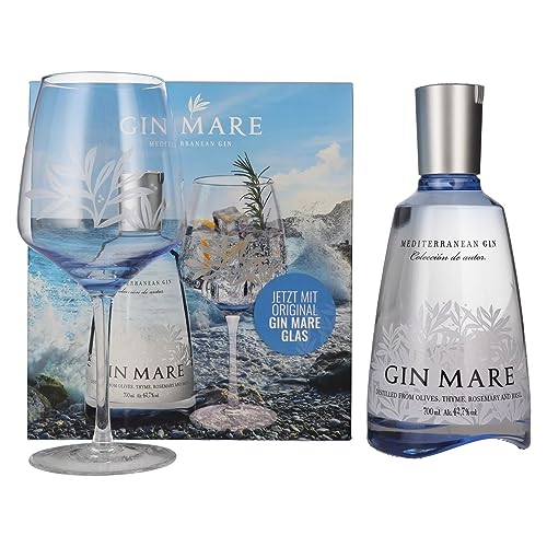Gin Mare - Der mediterrane Gin - würzig-aromatisch inspiriert von der einzigartigen Geschmackswelt der Mittelmeerregion - Hochwertiges Geschenkset - 0.7L/42.7% Vol. von Gin Mare
