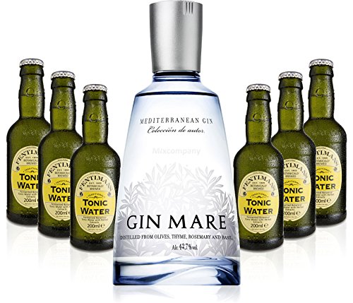 Gin Tonic Set - Gin Mare 0,5l (42,7% Vol) + 6x Fentimans Tonic Water 200ml inkl. Pfand MEHRWEG -[Enthält Sulfite] von Gin Mare-Gin Mare