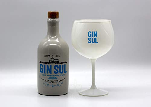 Gin Sul (1x0,5l) (43% Vol.) + satiniertes Glas von Gin Sul