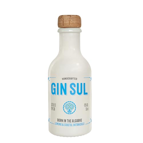 Gin Sul – 1 x 5 cl Distilled Dry Gin made in Hamburg 43% Vol. Aromen von Wacholder & Zitronen aus Portugal - Die miniatur Tasting Flasche von Gin Sul