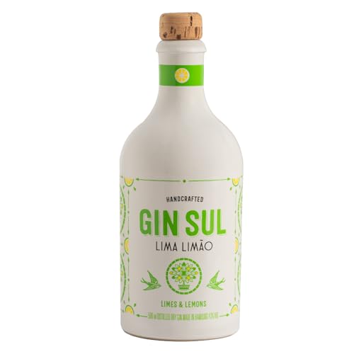 Gin Sul Lima Limão, der erfrischende Sommer-Gin – 1 x 0,5l Distilled Dry Gin made in Hamburg 43% Vol. aus spritzig herben Limetten, Zitronen und Minze, Perfekt für Sommerdrinks von Gin Sul