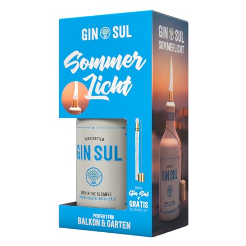 Gin Sul Öllampenset – 1 x 0,5l Distilled Dry Gin made in Hamburg 43% Vol. Aromen von Wacholder & Zitronen aus Portugal von Gin Sul