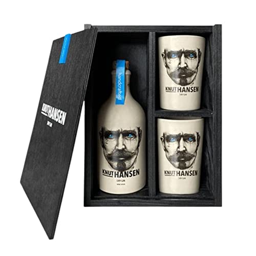 Knut Hansen Dry Gin | Geschenkbox + 2 Keramikbecher Knut Hansen Dry Gin | Geschenkbox + 2 Keramikbecher von Gin Tonic Box