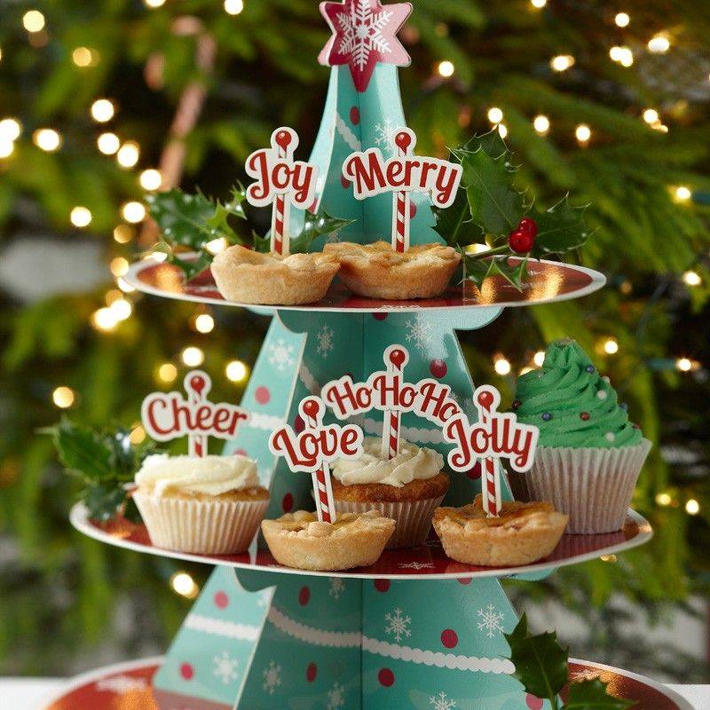 Ginger Ray - Cupcake Toppe - Weihnachten 12 Stück von Ginger Ray