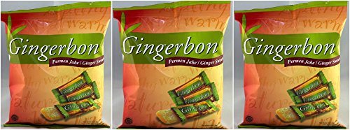 Gingerbon Permen Jahe Original Ingwer Bonbons Kaubonbons, 125 Gramm (3 Stück) von Gingerbon