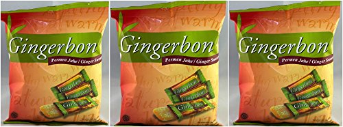 Gingerbon Permen Jahe Original Ingwer Bonbons Kaubonbons, 125 Gramm (3 Stück) Gingerbon Permen Jahe Original Ingwer Bonbons Kaubonbons, 125 Gramm (3 Stück) von Gingerbon
