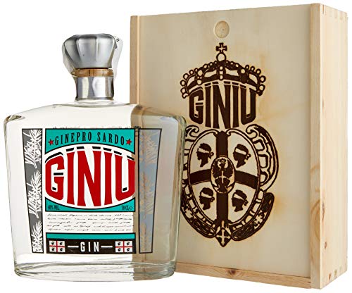 Silvio Carta Giniu - Gin - 0,7l - Gin aus Sardinien - In stilechter Holzkiste - Ideal zum Verschenken oder selber geniessen! von Silvio Carta