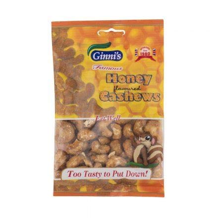 Ginni's Honig-Cashewnüsse - 55g - 4er-Packung von Ginni