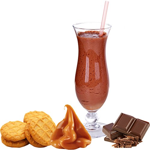 1 Kg Schoko Karamell Keks Geschmack Eisgetränkepulver für 9 Liter Smoothi Slush Sorbet Granita Eisgetränke Eis Cocktails von Gino Gelati