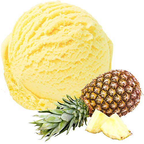 Ananas Geschmack Eispulver VEGAN - OHNE ZUCKER - LAKTOSEFREI - GLUTENFREI - FETTARM, auch für Diabetiker Milcheis Softeispulver Speiseeispulver Gino Gelati (Ananas, 1 kg) von Gino Gelati