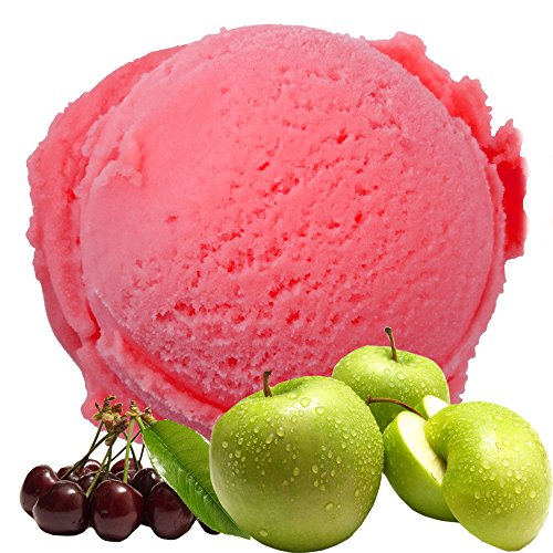 Apfel Sauerkirsche Geschmack Eispulver VEGAN - OHNE ZUCKER - LAKTOSEFREI - GLUTENFREI - FETTARM, auch für Diabetiker Milcheis Softeispulver Speiseeispulver Gino Gelati (Apfel Sauerkirsche, 10 kg) von Gino Gelati