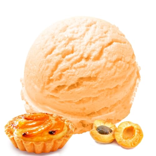 Aprikosentarte Geschmack Eispulver VEGAN - OHNE ZUCKER - LAKTOSEFREI - GLUTENFREI - FETTARM, auch für Diabetiker Milcheis Softeispulver Speiseeispulver Gino Gelati (Aprikosentarte, 1 kg) von Gino Gelati