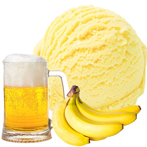 Banane-Bier Geschmack für Speiseeis Gino Gelati Eispulver Softeispulver für Ihre Eismaschine (1kg) von Gino Gelati