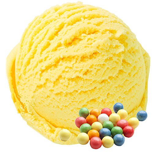 Bubble Gum gelb Geschmack Eispulver VEGAN - OHNE ZUCKER - LAKTOSEFREI - GLUTENFREI - FETTARM, auch für Diabetiker Milcheis Softeispulver Speiseeispulver Gino Gelati (Bubble Gum gelb, 1 kg) von Gino Gelati