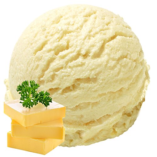 Butter Vanille Geschmack Eispulver VEGAN - OHNE ZUCKER - LAKTOSEFREI - GLUTENFREI - FETTARM, auch für Diabetiker Milcheis Softeispulver Speiseeispulver Gino Gelati (Butter Vanille, 333 g) von Gino Gelati