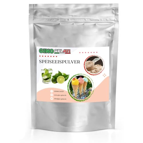 Gino Gelati Limette Caipirinha Eis Speiseeis Pulver 10 Kg, mit alkoholischem Geschmack, Einfache und schnelle Eiszubereitung, Made in Germany, für zuhause und in Gastronomie, GMO-Frei von Gino Gelati
