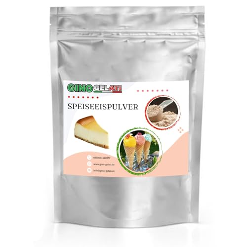 Gino Gelati Eis Speiseeis Pulver, vielfältige Geschmacksrichtungen, schnelle und einfache Zubereitung, Herstellung mit und ohne Maschine, natürliche Farbstoffe (10 Kg, Käsekuchen) von Gino Gelati