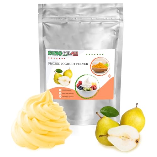Gino Gelati Frozen Joghurt Pulver mit verschiedenen fruchtigen Geschmäckern, schnell Zubereitet, einfache Herstellung ohne Eismaschine möglich, Made in Germany (10 Kg, Birne) von Gino Gelati