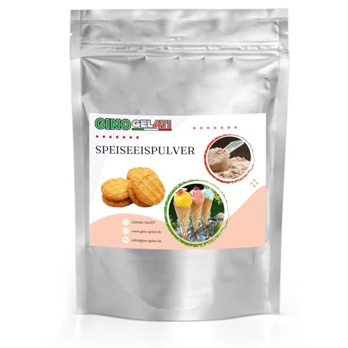 Gino Gelati Joghurt Speiseeis Pulver, verschiedene Sorten, für Eismaschinen, Eis selber herstellen, Made in Germany, schnelle und einfache Zubereitung (10 Kg, Joghurt Keks Cookie) von Gino Gelati