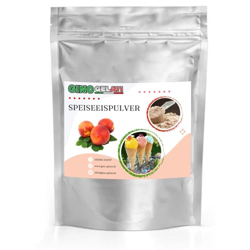 Gino Gelati Joghurt Speiseeis Pulver, verschiedene Sorten, für Eismaschinen, Eis selber herstellen, Made in Germany, schnelle und einfache Zubereitung (10 Kg, Joghurt Nektarine) von Gino Gelati
