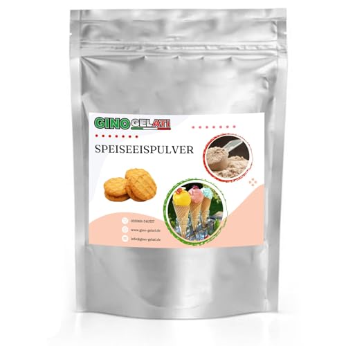 Gino Gelati Joghurt Speiseeis Pulver, verschiedene Sorten, für Eismaschinen, Eis selber herstellen, Made in Germany, schnelle und einfache Zubereitung (333 g, Joghurt Keks Cookie) von Gino Gelati