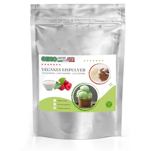 Gino Gelati Joghurt Himbeere Veganes Eis Pulver 10 Kg Zucker-, laktosefrei, schnelle und einfache Zubereitung, mit natürlichem Aroma, Eispulver für Veganer geeignet, GMO-Frei von Gino Gelati