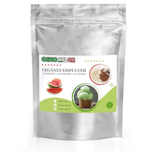 Gino Gelati Joghurt Melone Veganes Eis Pulver 10 Kg Zucker-, laktosefrei, schnelle und einfache Zubereitung, mit natürlichem Aroma, Eispulver für Veganer geeignet, GMO-Frei von Gino Gelati
