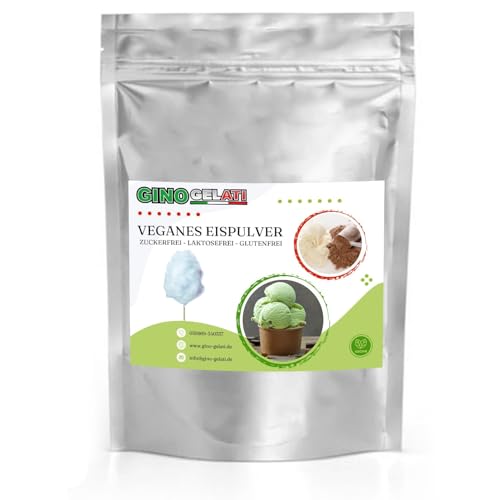 Gino Gelati Joghurt Zuckerwatte Blau Veganes Eis Pulver 10 Kg Zucker-, laktosefrei, schnelle und einfache Zubereitung, mit natürlichem Aroma, Eispulver für Veganer geeignet, GMO-Frei von Gino Gelati