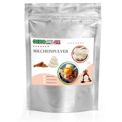 Gino Gelati Zimt Sahne Milcheis Pulver 1 Kg mit Sahne Geschmack, schnelle und einfache Zubereitung, gesundes Eispulver zum selbermachen, Intensiver Geschmack, hausgemachtes Softeis von Gino Gelati