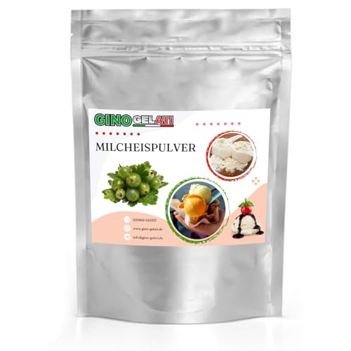 Gino Gelati Milcheis Pulver mit fruchtigem Geschmack, verschiedene Sorten, exotisches Eispulver, für Zuhause, ohne Eismaschine möglich, Made in Germany (333 g, Stachelbeere) von Gino Gelati