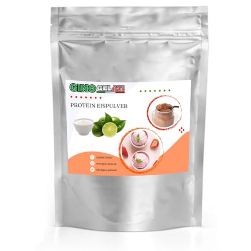 Gino Gelati Proteineis Pulver mit verschiedenen alkoholgeschmäckern, intensiver Geschmack, Made in Germany, alkoholfrei, schnelle und einfache Zubereitung (333 g, Limette Caipirinha) von Gino Gelati