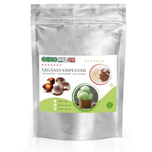 Gino Gelati Belgische Praline Schoko Eis 10 Kg Veganes Eis Pulver Zucker-, laktosefrei, schnelle und einfache Zubereitung, Made in Germany, Dessertmischung, für Laktoseintolerante von Gino Gelati
