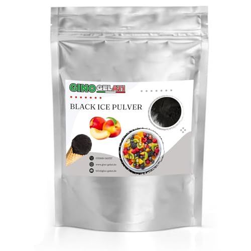 Gino Gelati Schwarzes Eis Pulver mit fruchtigem Geschmack, verschiedene Varianten verfügbar, Made in Germany, schnelle und einfache Zubereitung (10 Kg, Nektarine Low Carb) von Gino Gelati