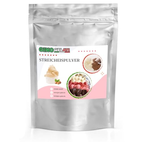 Gino Gelati Haselnuss Streicheis Pulver 100 Kg mit Nussgeschmack, verschiedene Varianten, schnelle und einfache Zubereitung, Herstellung auch ohne Eismaschine, Made in Germany von Gino Gelati