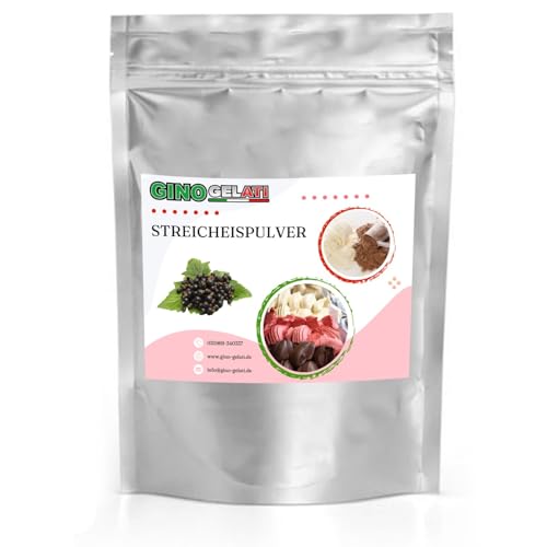 Gino Gelati Schwarze Johannisbeere Streicheis Pulver 1 Kg mit fruchtigem Geschmack, verschiedene Sorten, Fruchteis selber machen, Intensiver Geschmack, schnelle und einfache Zubereitung von Gino Gelati